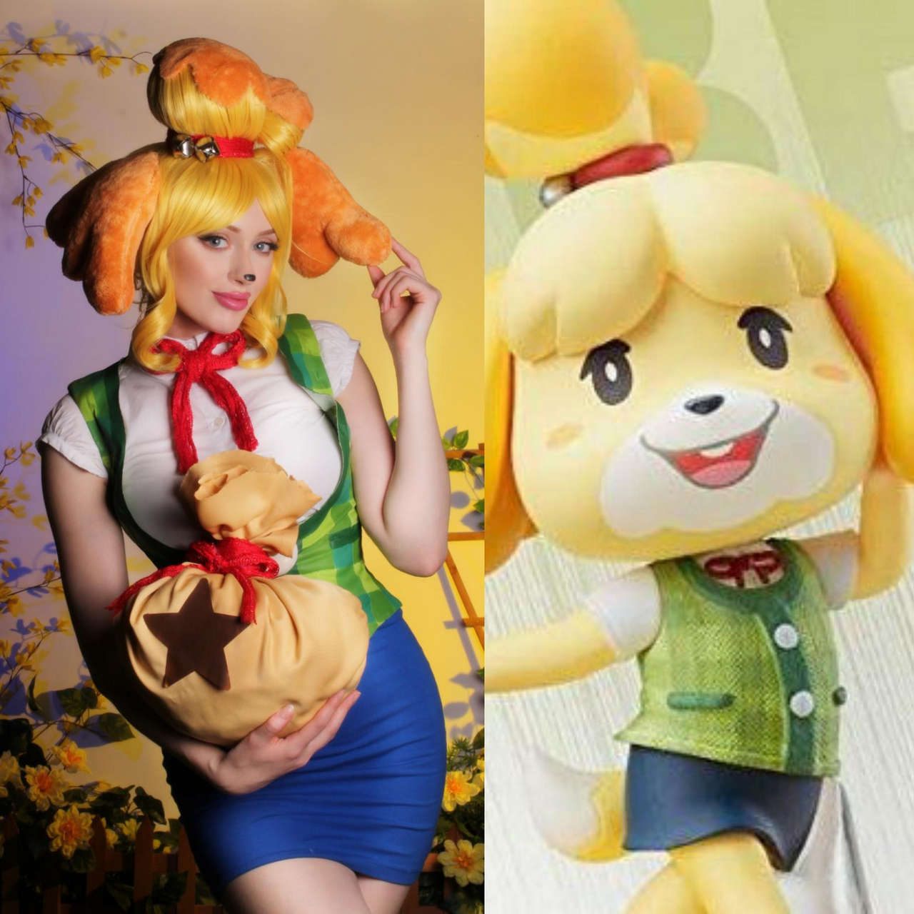 Character Vs Cosplay Isabelle From Animal Crossing By Cherryamar