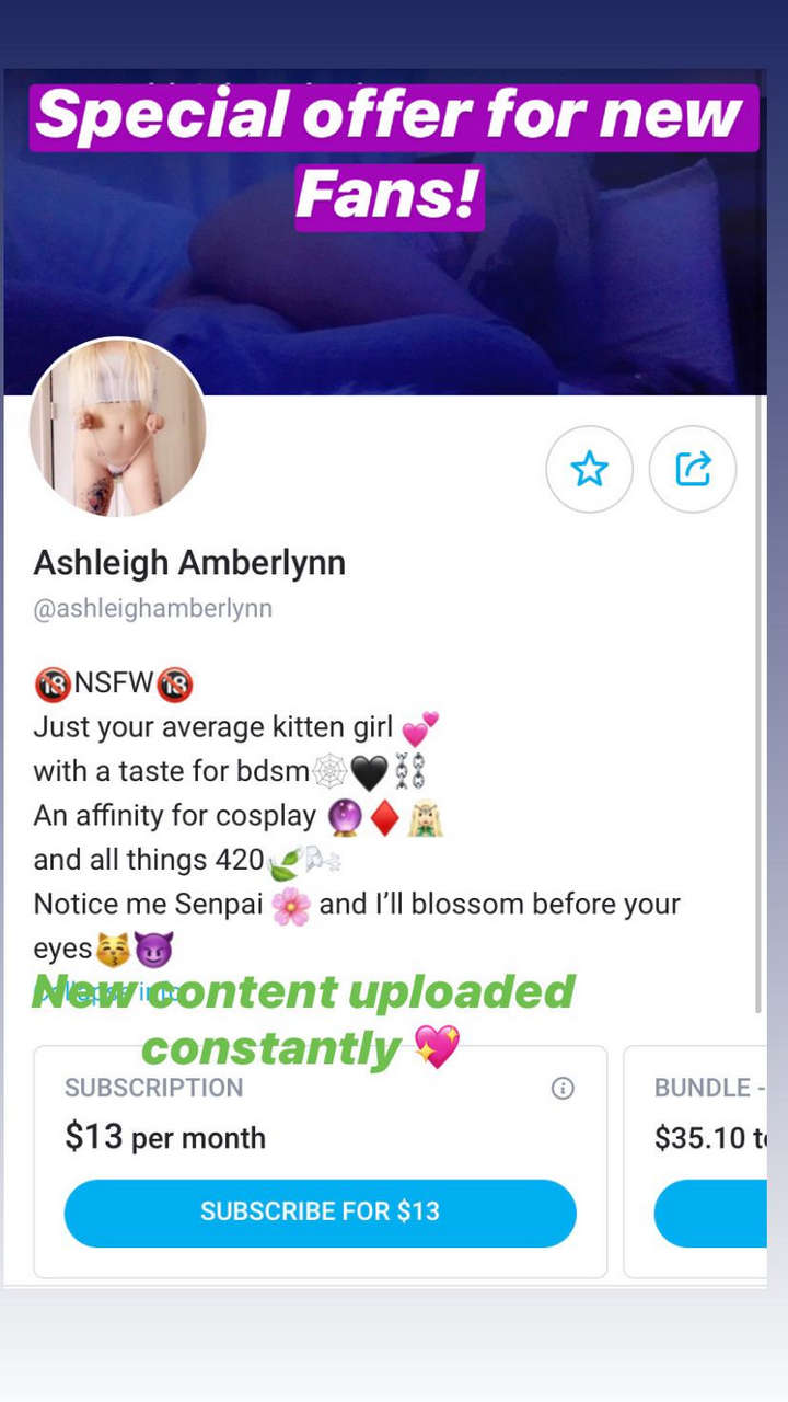 Checkout My Only F Ans Ashleighamberlynn I Take Care Of All My Special Follower