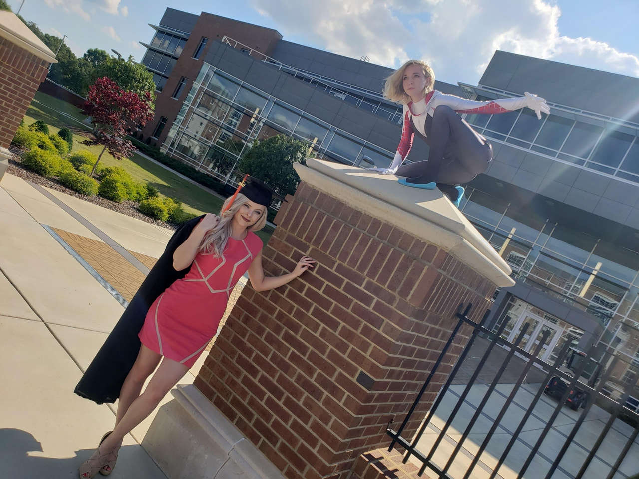 I Got My Spider Gwen Costume And My Friend Graduated We Did A Joint Photoshoo