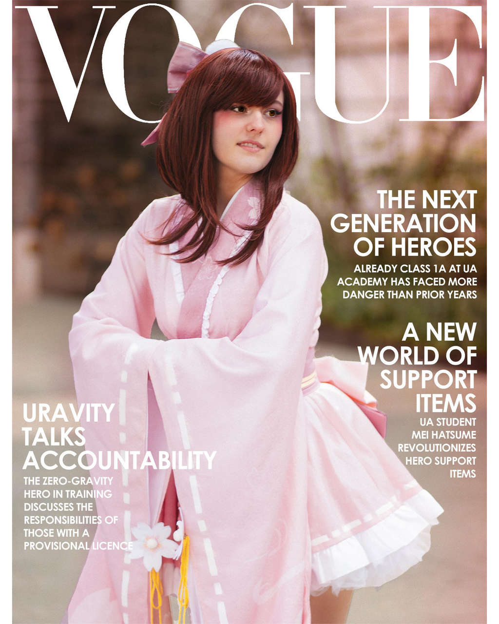 I Put My Ochaco Cosplay On The Cover Of Vogue Magazin