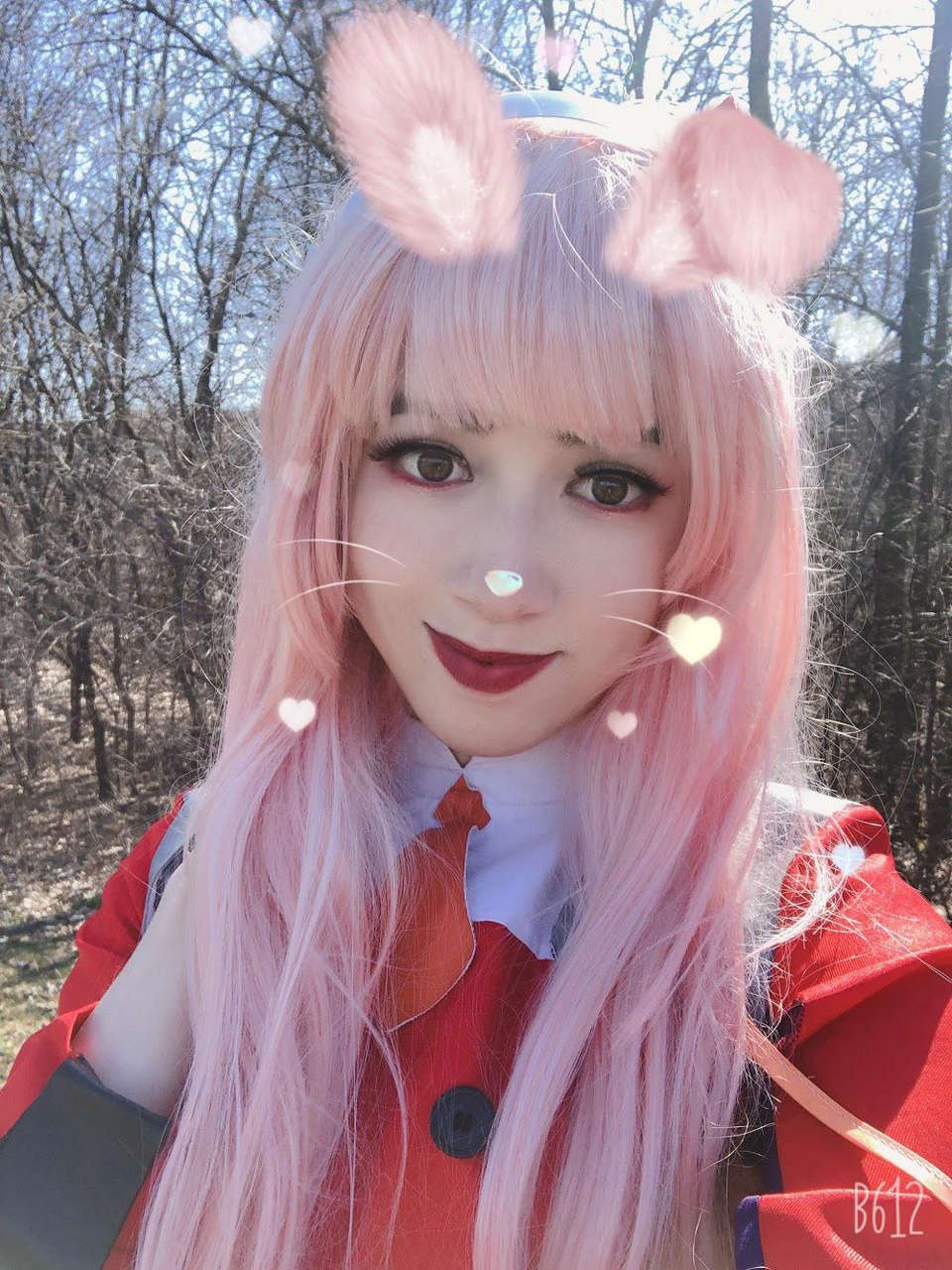 Lolibunny Cosplay As 002 From Darling In The Franxx Bunny Selfi