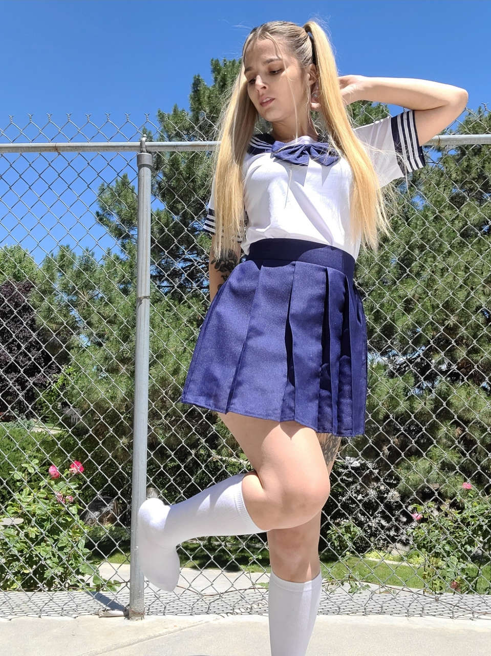 Well What Was Sopose To Be A Sailor Moon Uniform Cosplay Turned Into Just Me In A School Girl Unifor