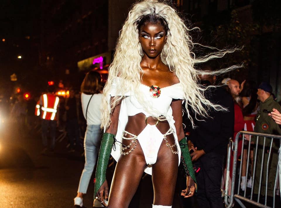 African Model Anok Yai Dressed As Storm For Hallowee