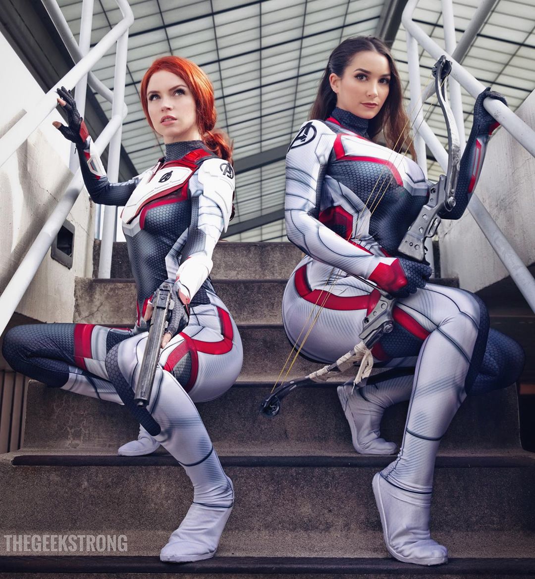 Armoredheartcosplay As Black Widow And Themoriahlynne As Hawkey