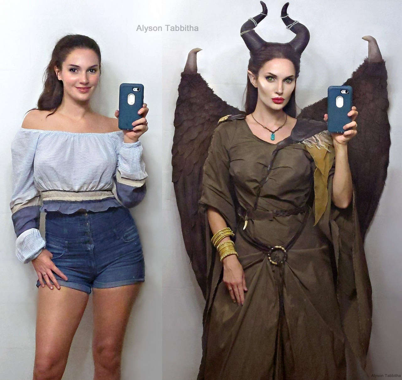 Before Andamp After Maleficent Cosplay By Alyson Tabbith