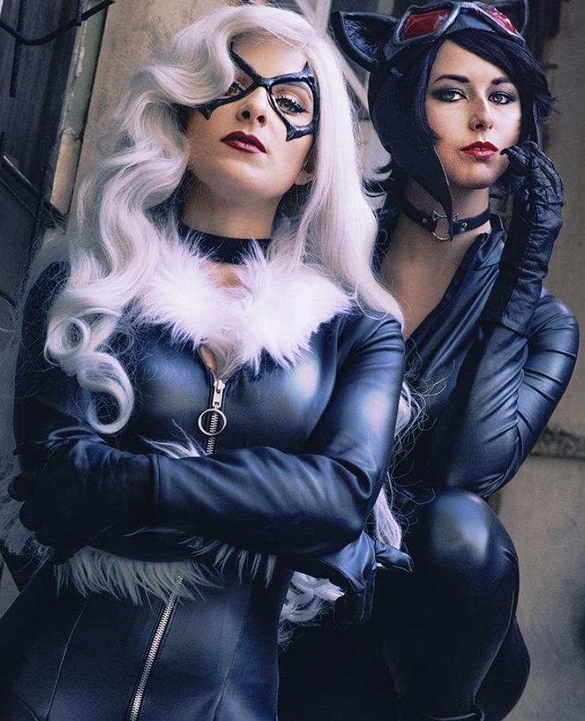 Black Cat By Gaudicosplay And Catwoman By Jfhcospla