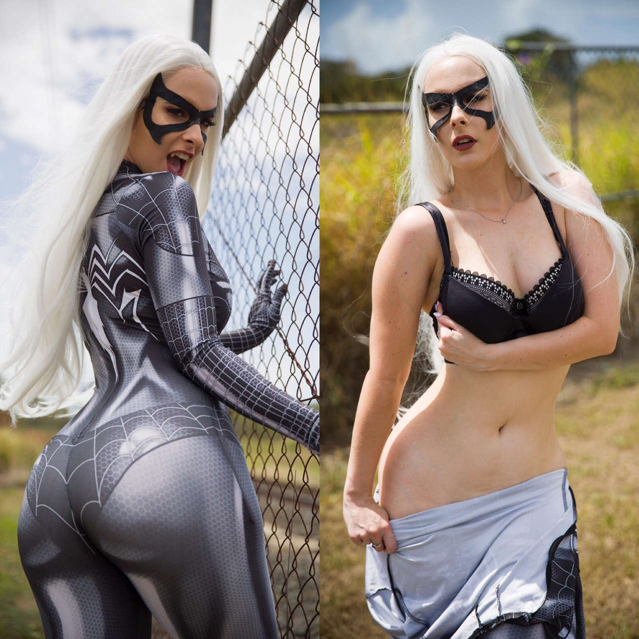 Black Cat Cosplay On Or Off Which Do You Prefer Ig Sabercreativ
