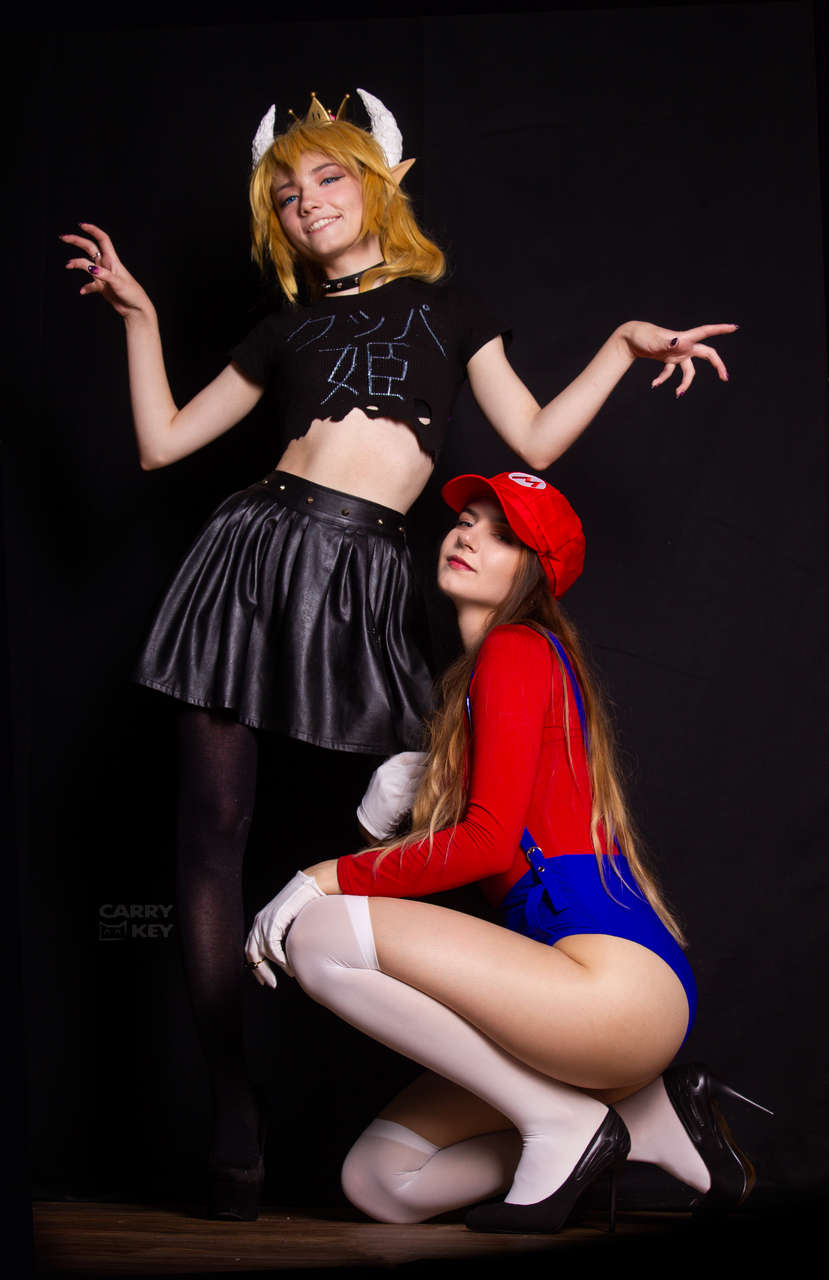 Bowsette And Lady Mario By Carrykey And Silinarit