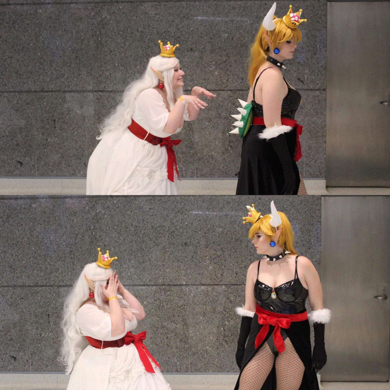 Bowsette Kekiakuma Boosette Teacupspider Cute Little Side By Side Of Our Holiday Boo Stalking Bowsett