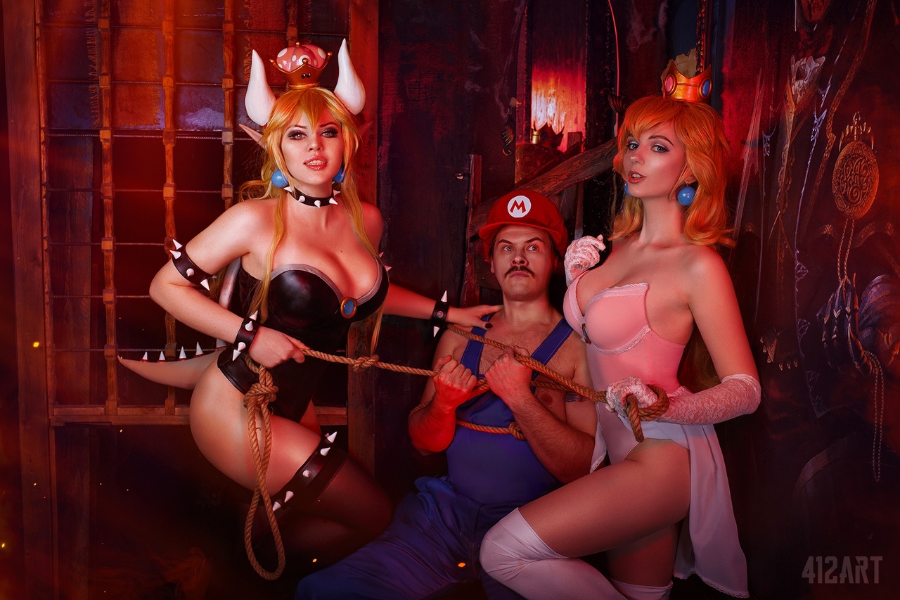 Bowsette Mario Andamp Princess Peach Cosplayer Links In Commen