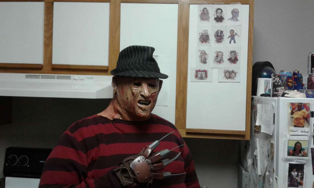 Brian Gulledge Cosplaying As Freddy Krueger From A Nightmare On Elm Stree
