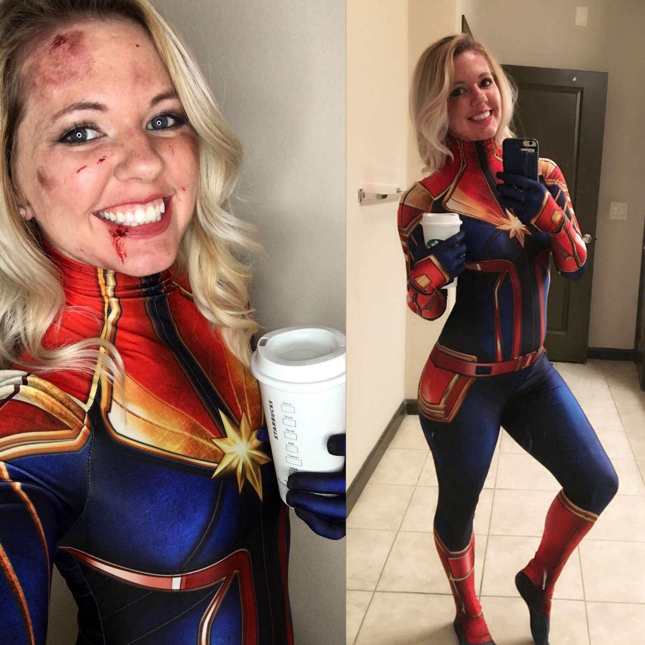 Captain Marvel Cosplay And Coffe