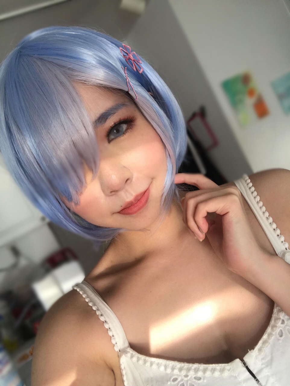 Casual Cosplay Of Rem Because I Have No Crafting Supplie