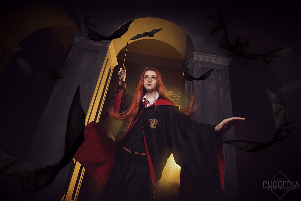 Cosplay Ginny Weasley And Her Bat Bogey Hex From Harry Potter By Violentiann