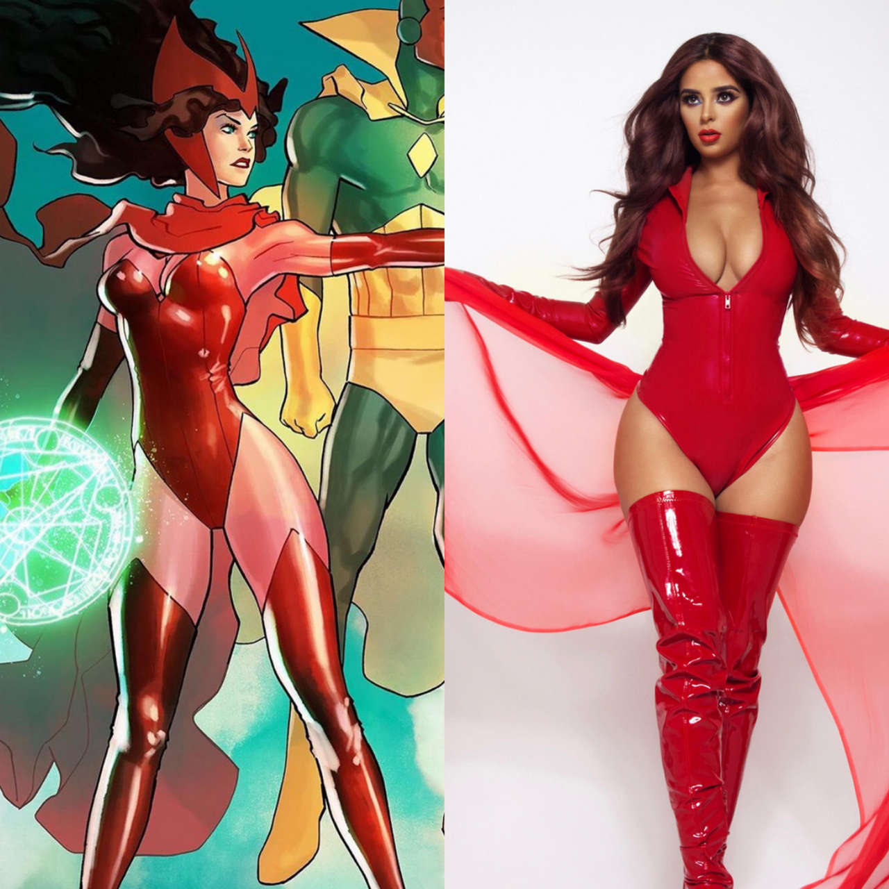 Demi Rose As Scarlet Witch Thumbs Up Or Dow