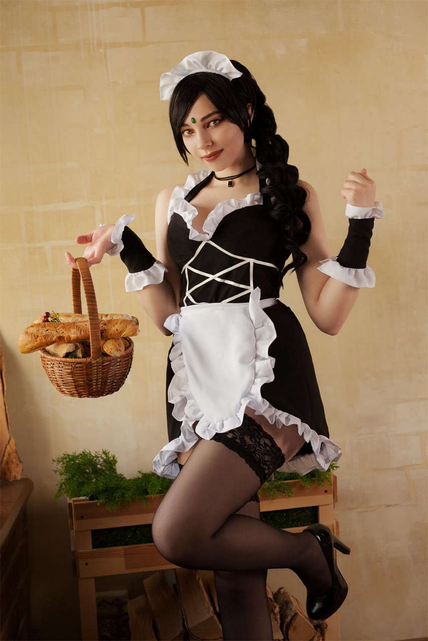 French Maid Nidalee From League Of Legends Cosplay By Sawak
