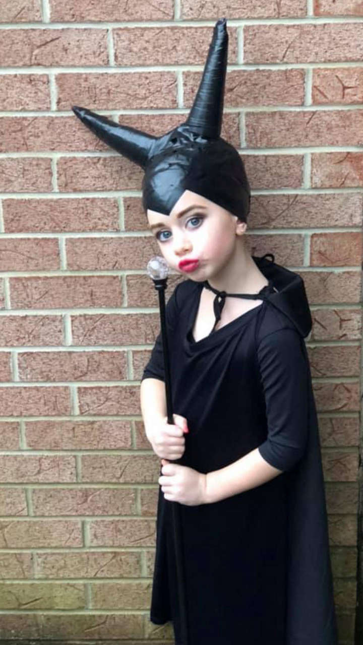 Homemade Maleficent Costume My Daughter Made For My 4 Year Old Grandaughte