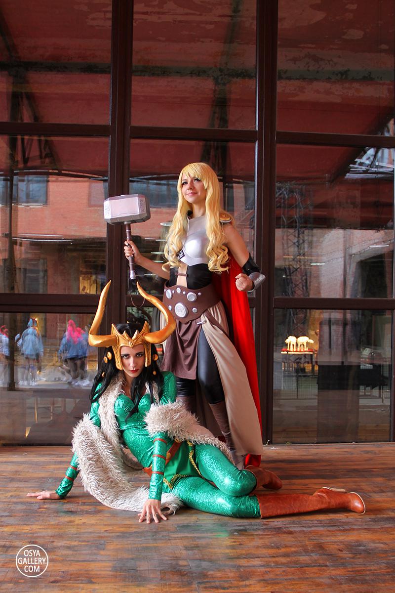 Lady Loki By Zegra And Thor Jane Foster By Osya From Marvel Comic
