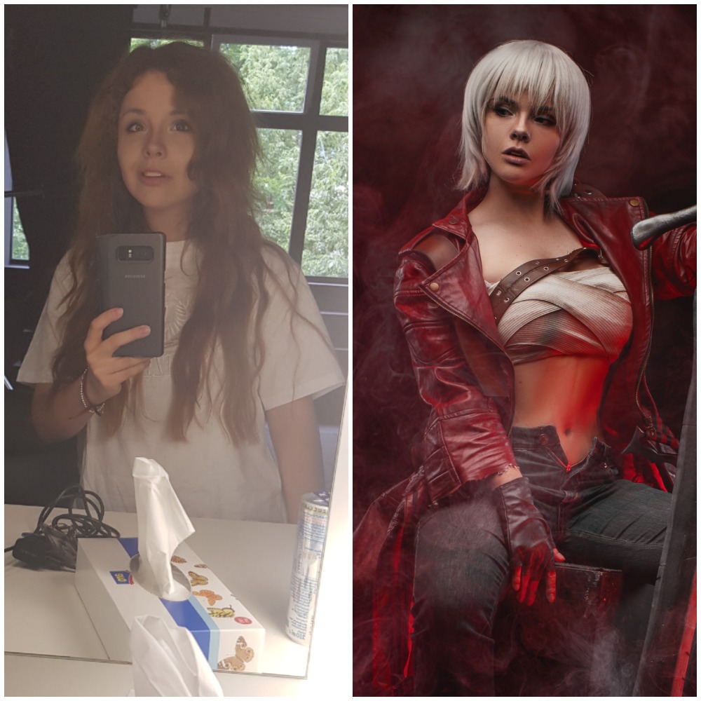 Me In Normal Life And In Female Dante Cosplay By Fenixfatalis
