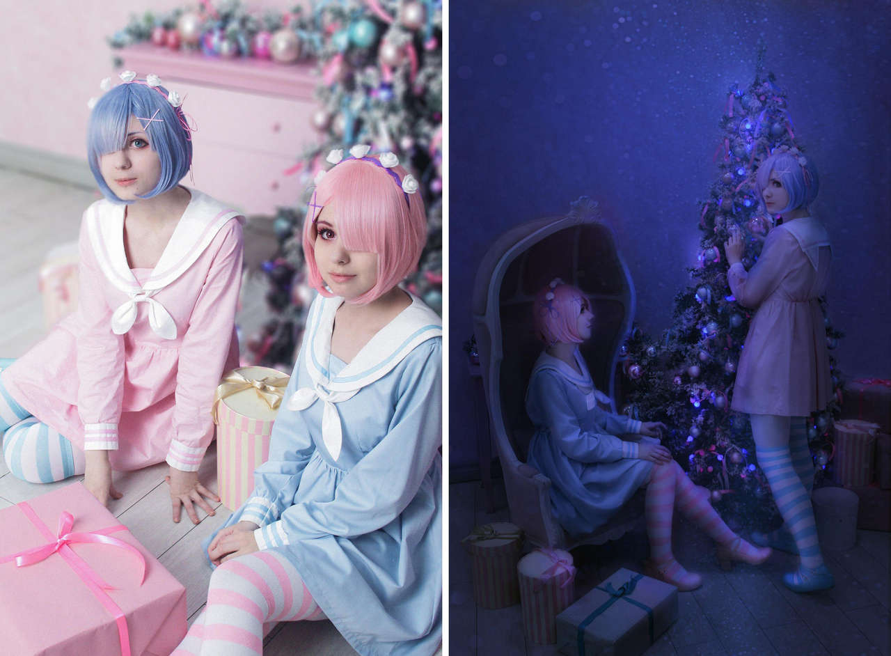 Merry Christmas From Rem Andamp Ram By Bunnyfoxy Cosplay Sel