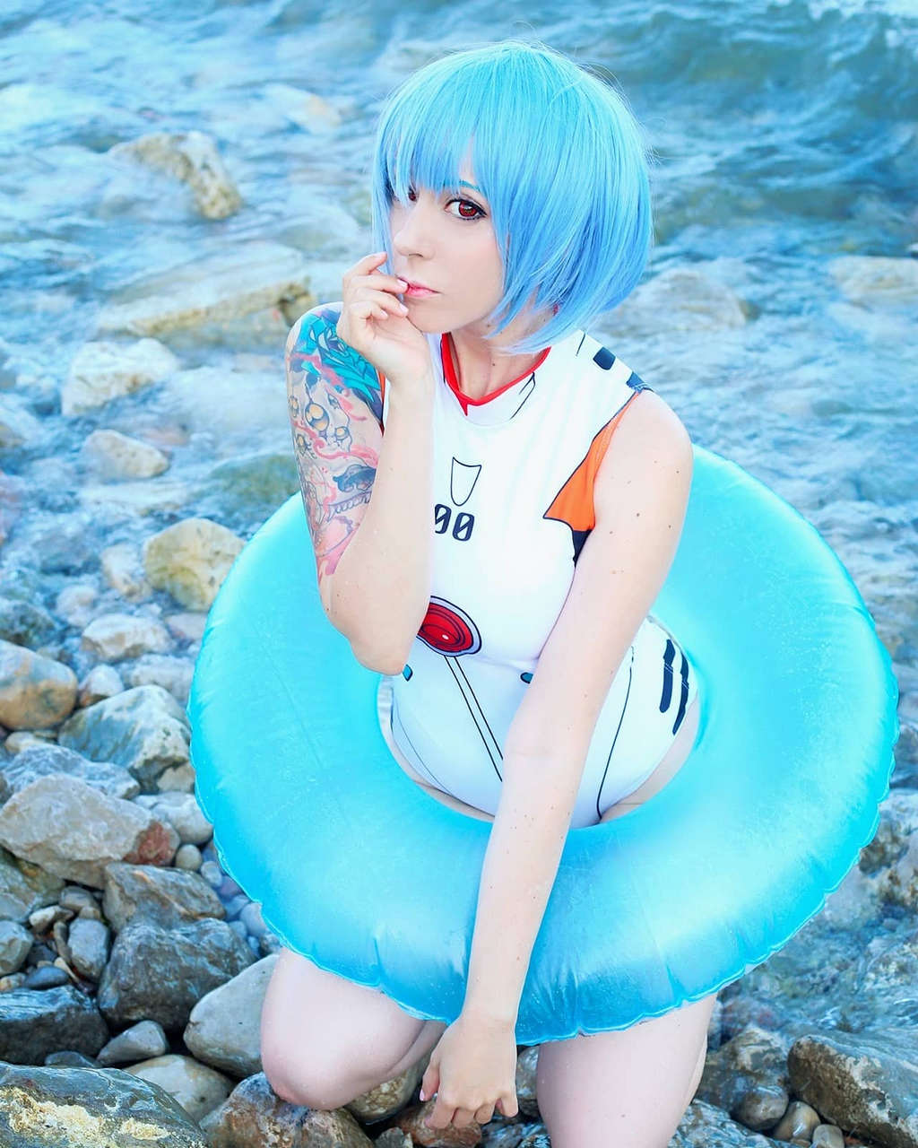 Rei Ayanami Swimsuit Cosplay By Neus Cospla