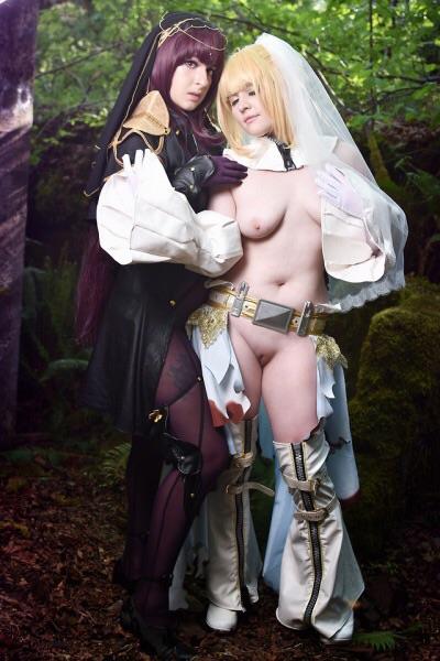 Self Bride Saber And Scathach By Foxy Cospla