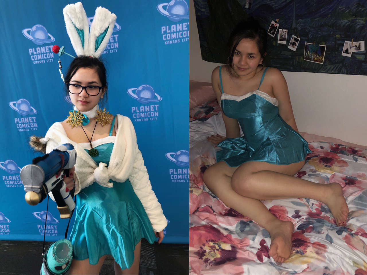 Self Cosimei As Bunny Mei From Overwatch Before And After Co