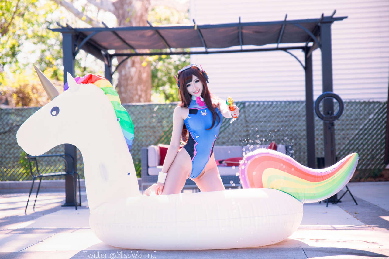 Self I Play For Win You Will Get Wet Soon Dva Summer Fantasy Cosplay By Misswarm