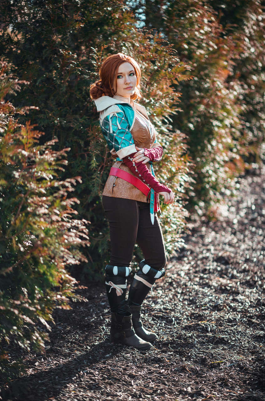 Self Triss Merigold By Caught Red Headed Cosplay The Witcher 
