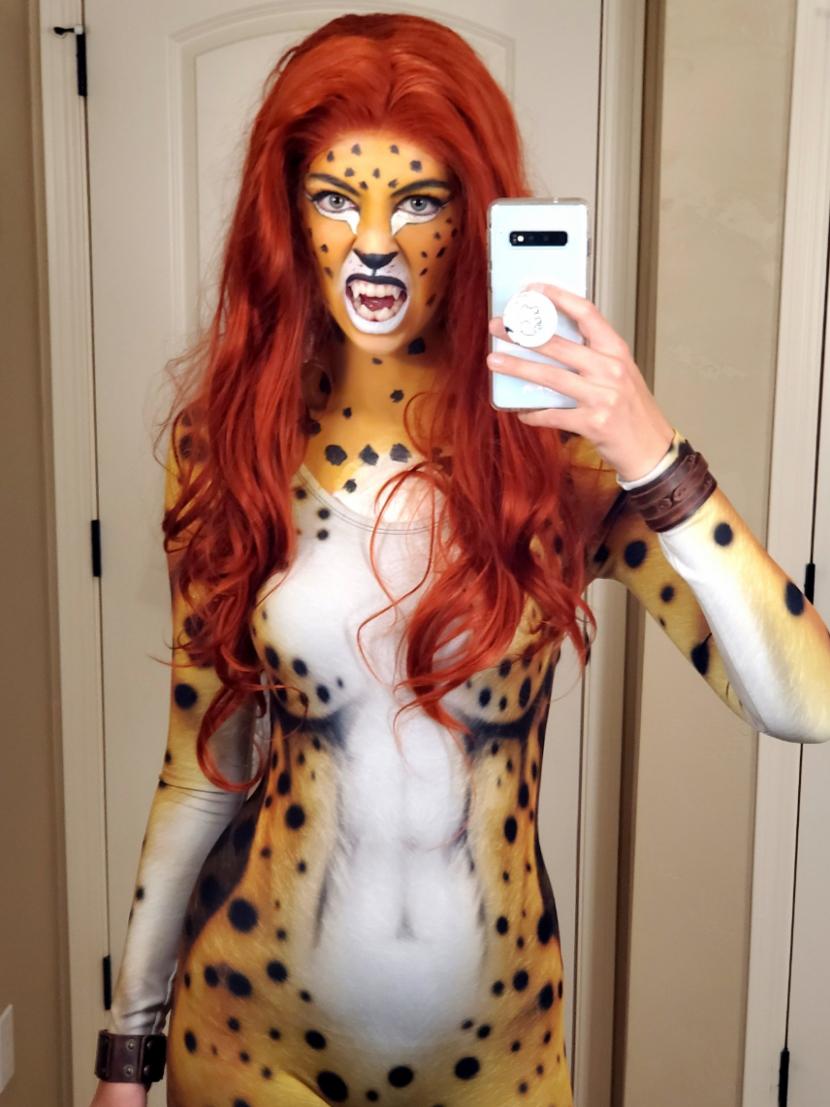 Wonder Woman Cheetah Makeup Tes