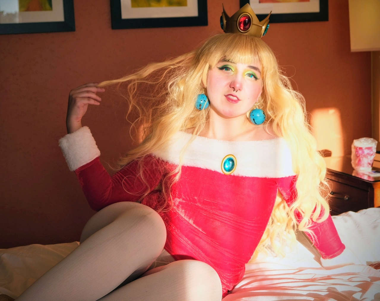 Xmas Princess Peach Cosplay From Holiday Matsuri In Orlando 
