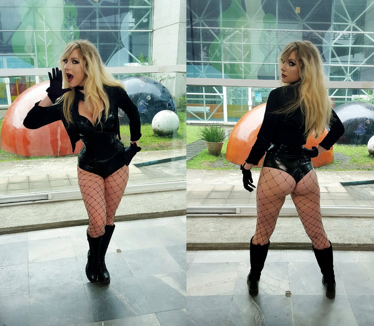 Cosplay Butterfly As Black Canary 