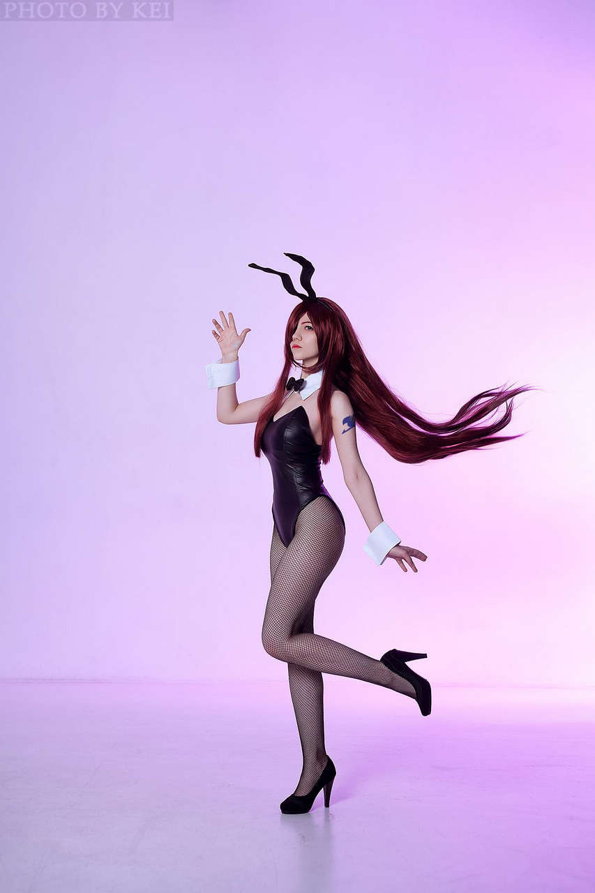 Erza Scarlet In Bunny Outfit By Natariy