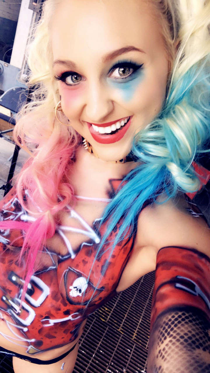 Harley Quinn Body Paint Snapchat Madixxobacku