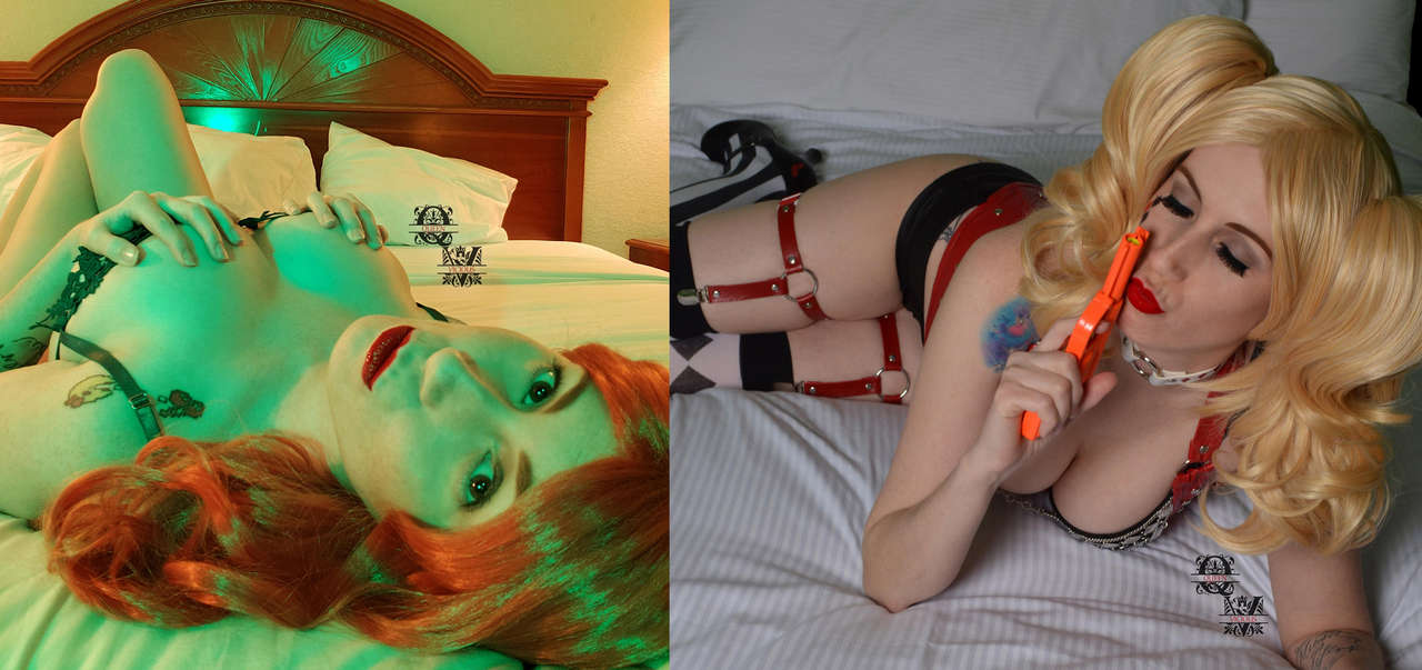 Poison Ivy Harley Quinn Both By Queenvicious O