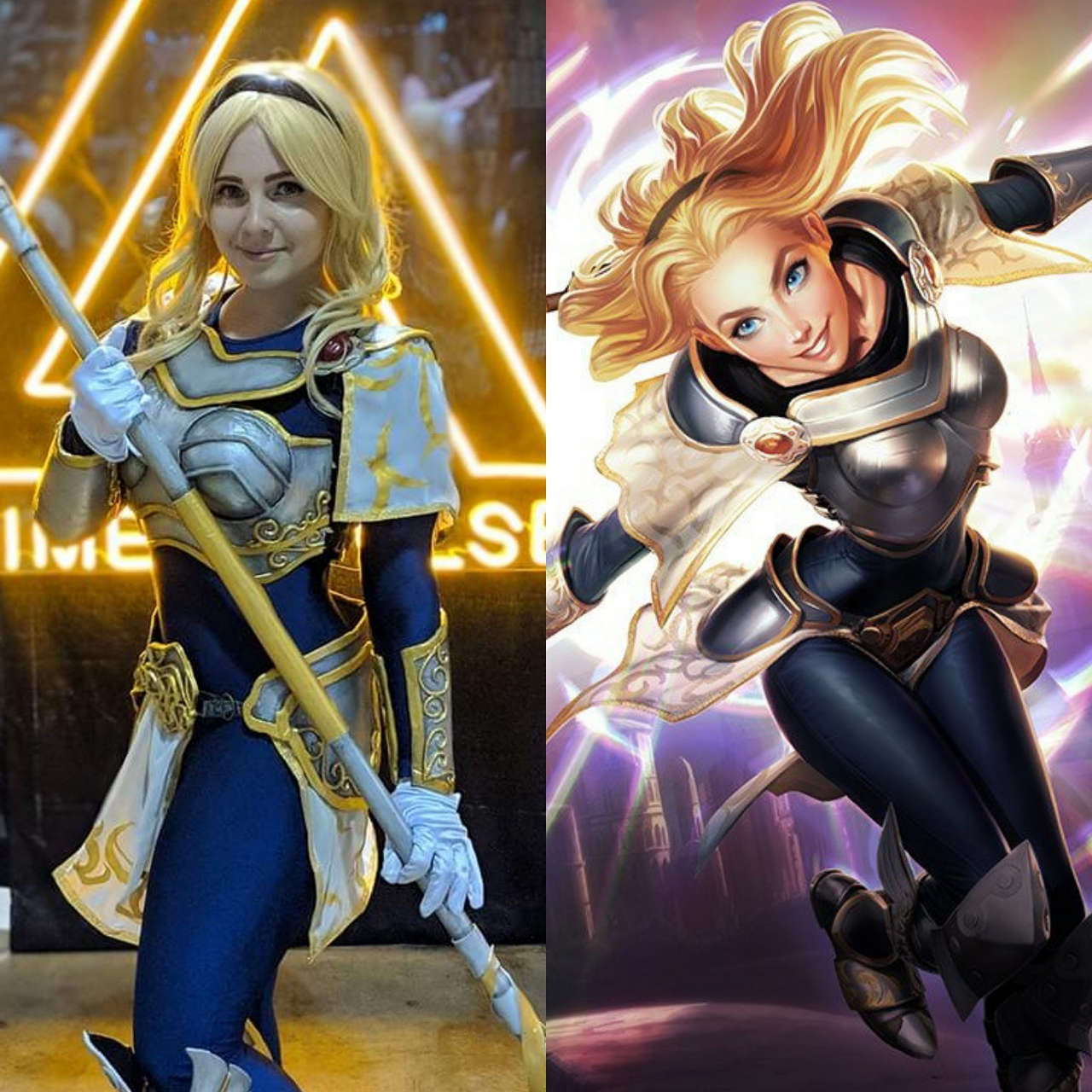 Self Cosplay Vs Character Lux From League Of 0