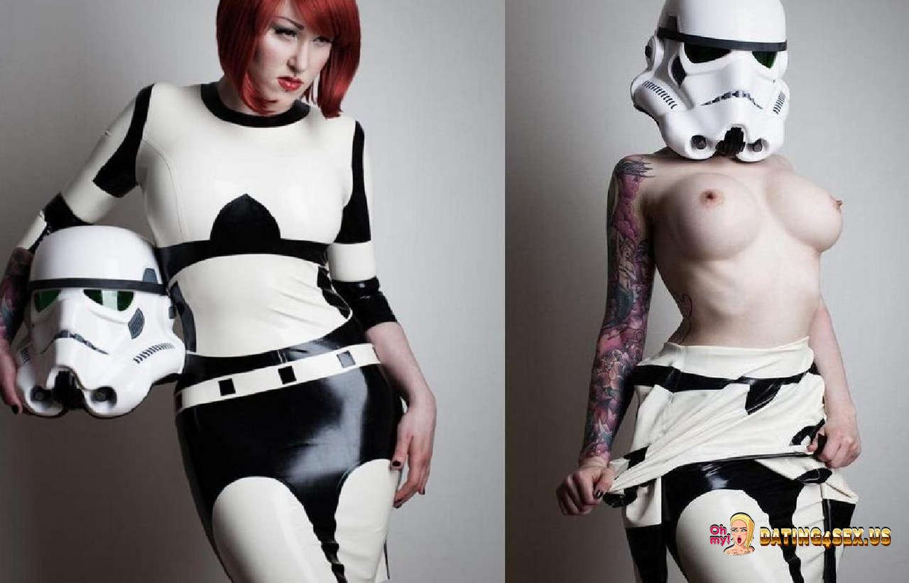 Topless Latex Stormtrooper By Elegy Elle