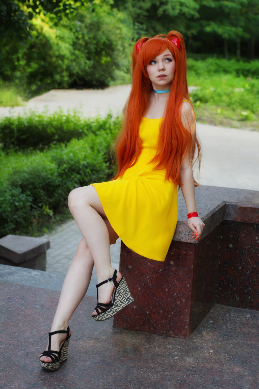Yellow Dress Asuka By Caticornplay