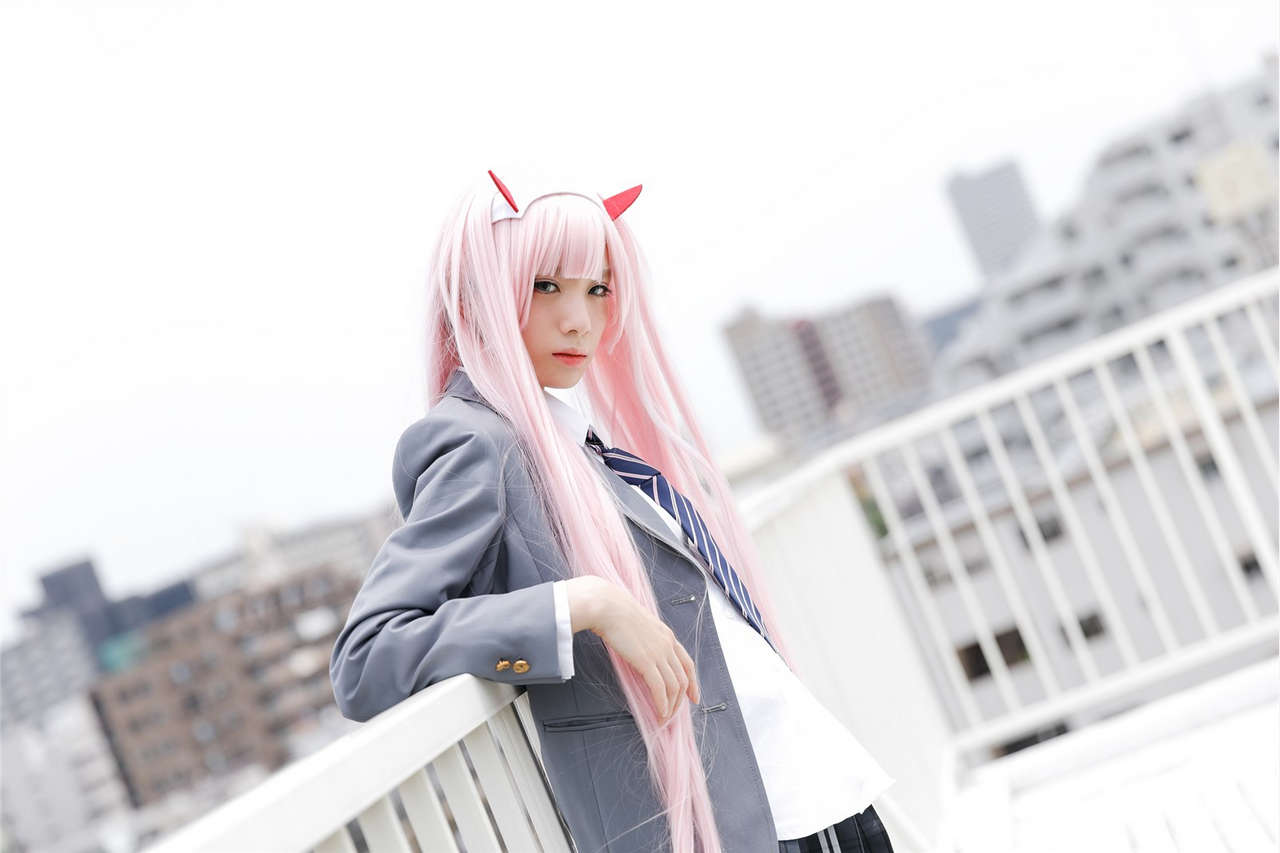 Cosplay Flameworks Emerald Zero Two Darling In The Francis Hentai Cosplay