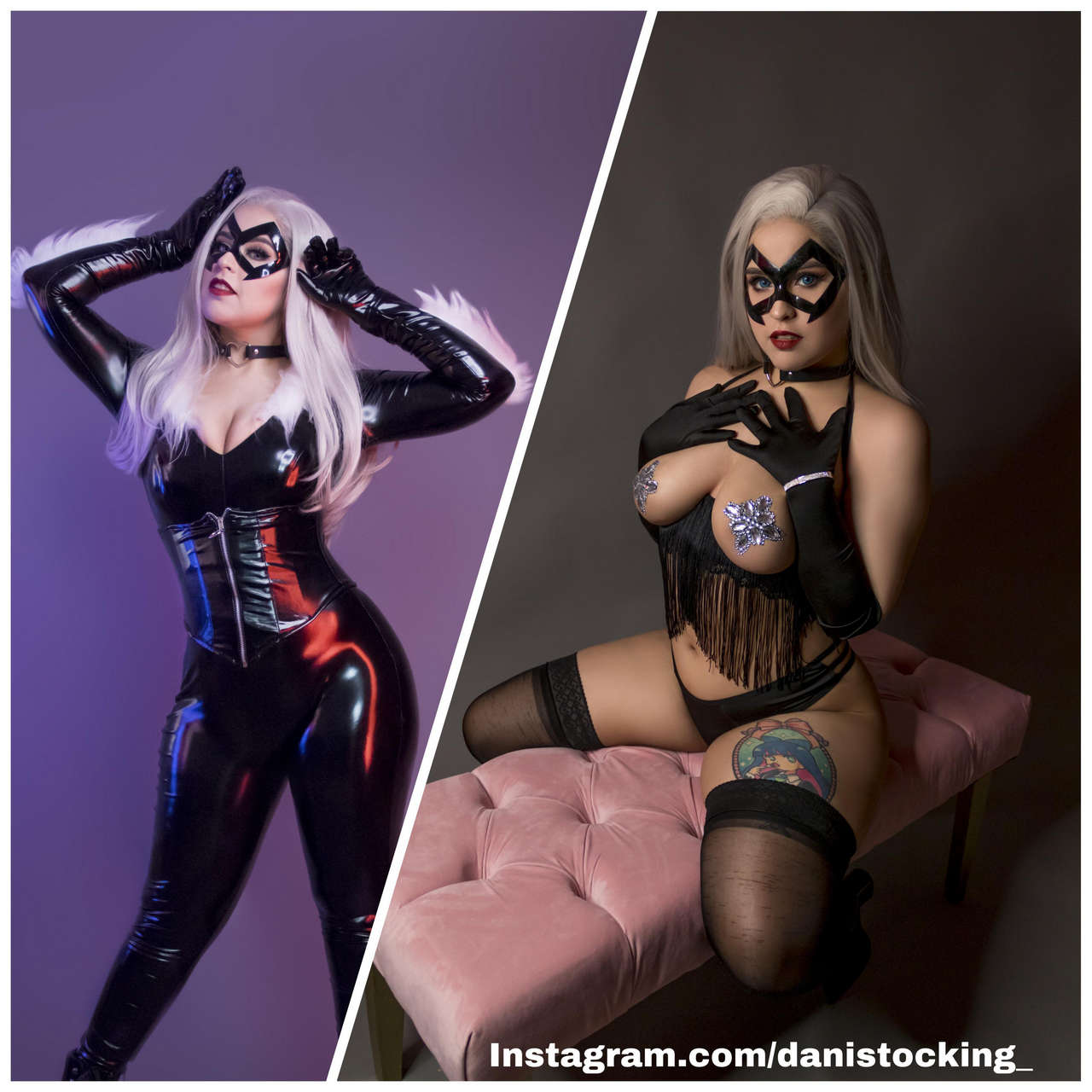 Dani Stocking As Black Cat From Spiderman In Cosplay And Boudoir Ver Self NSFW 0