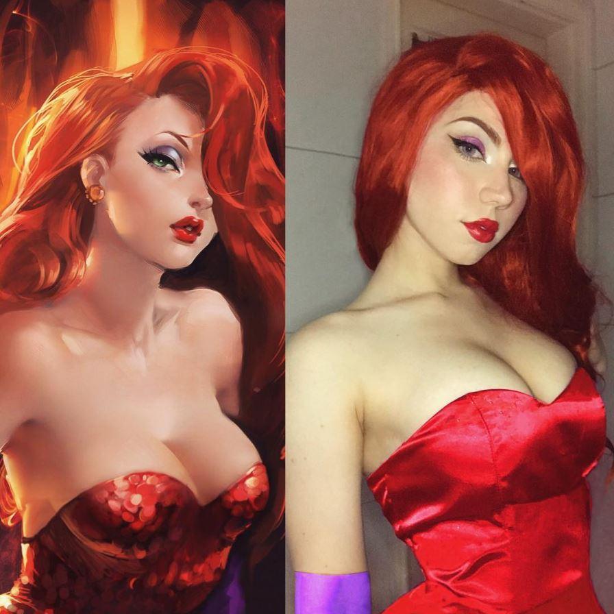 Jessica Rabbit Cosplay By Fe Galv 