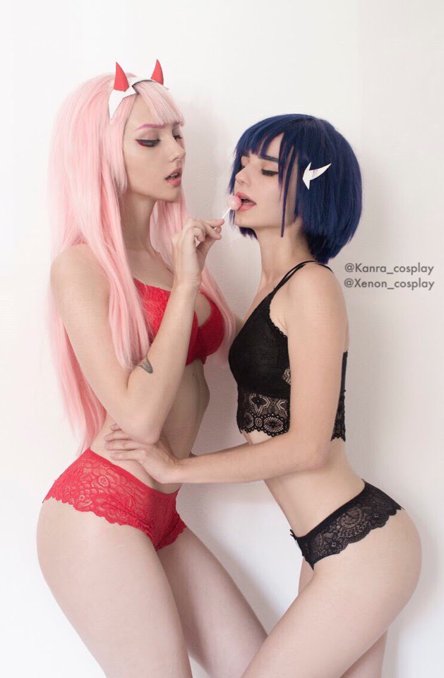 Kanra Cosplay And Xenon Cosplay As Ichigo And Zero Two From Darling In The Franx