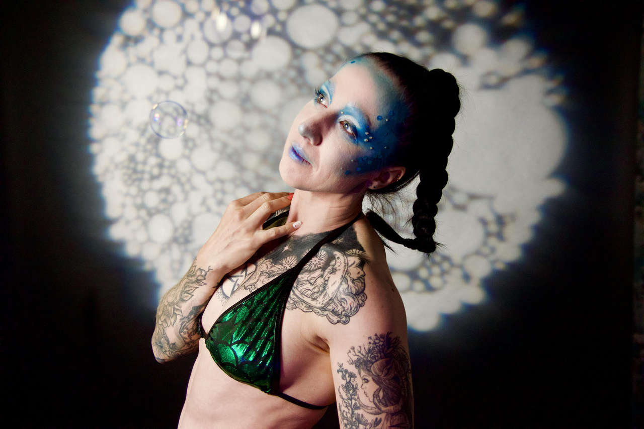 Mermaid Makeup And Bikini On Model Princess Sputnik