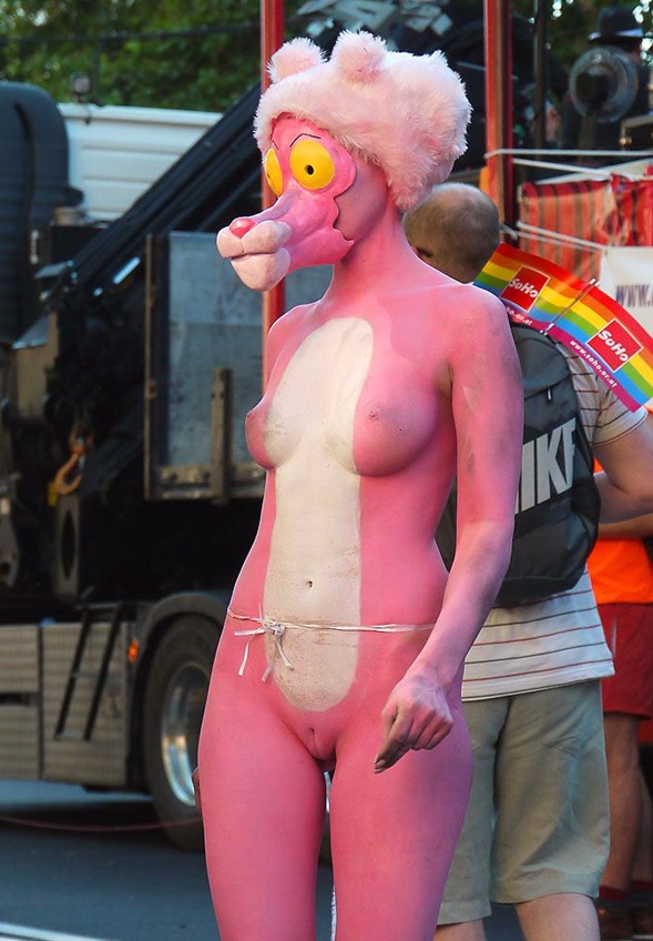 Pink Panther Body Paint Xpost From Rcosplaygirl
