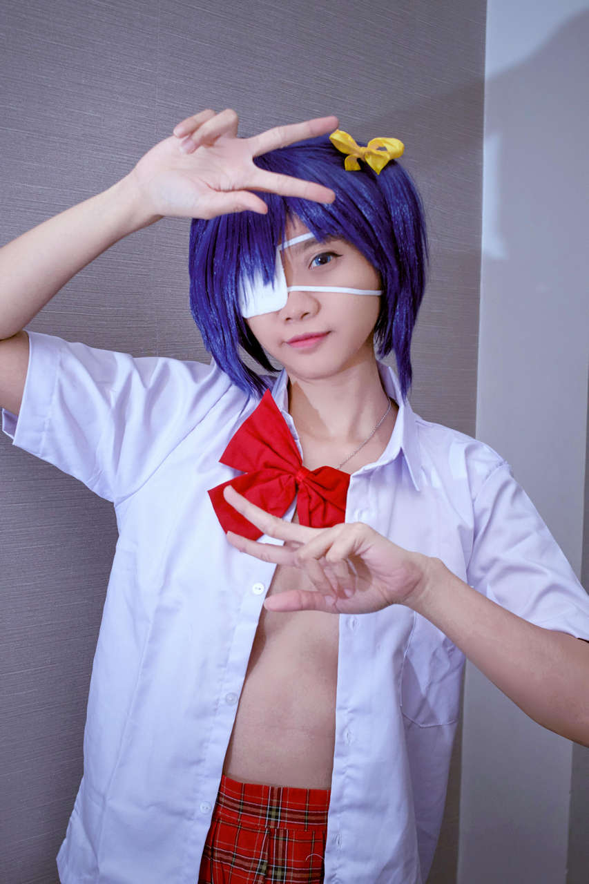 Asian Cosplayer With Small Boobs Doing Por