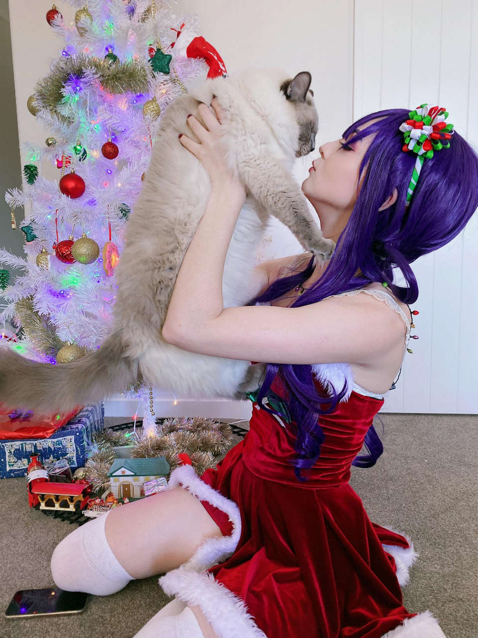 Self Xmas Akane Aoi Cosplay With A Bonus Behind The Scenes Shot At The End C