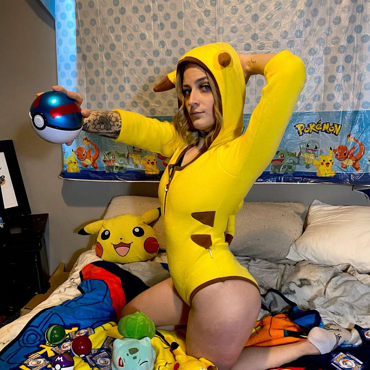Amberluv As Pikachu F Irst Post Here Come Say Hiiiii Shot By My Siste