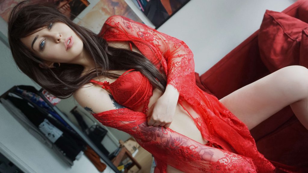 April Hylia Akawaifu Nude Red Lace