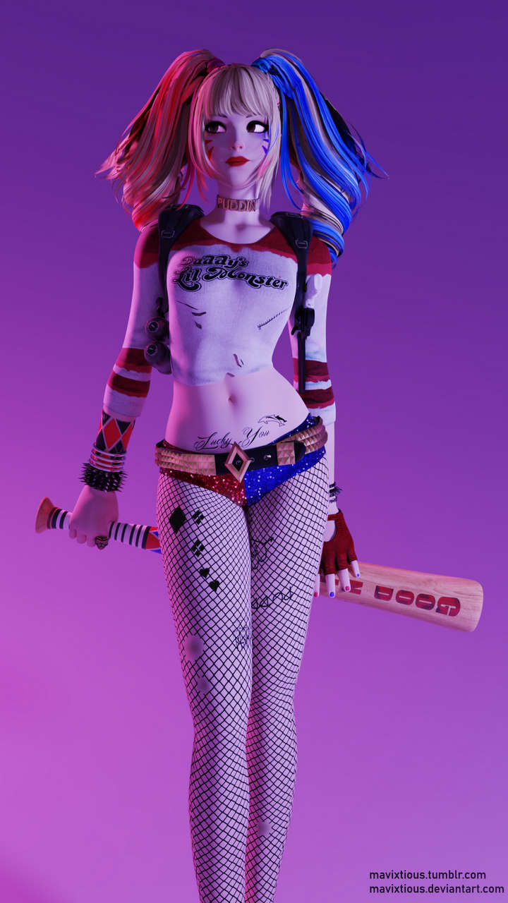 D Va Cosplaying As Harley Quinn Mavixtious Overwatch Suicide Squa