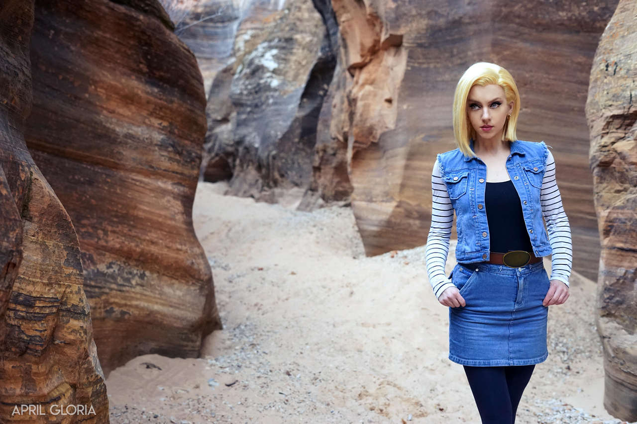 Self Android 18 Cosplay By April Glori